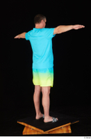  Spencer blue t shirt blue yellow shorts dressed slides standing t poses whole body 0006.jpg